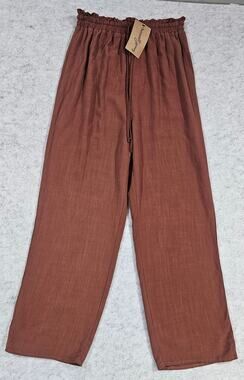 Maxwell James Stanton Kiran Pant 70% Cotton 30% Linen, Drawstring Waist Sz M New